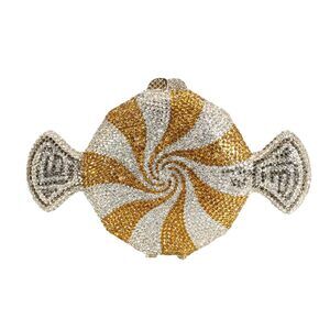 4589 Candy Shape Clutch Purse Shining Crystal Evening Bags Luxury